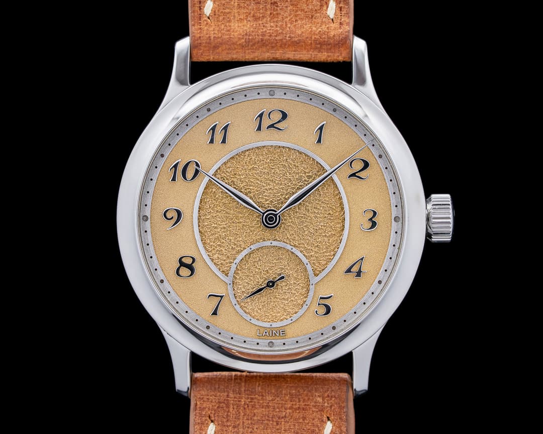 Laine Laine V38 SS Salmon Guilloche Dial
