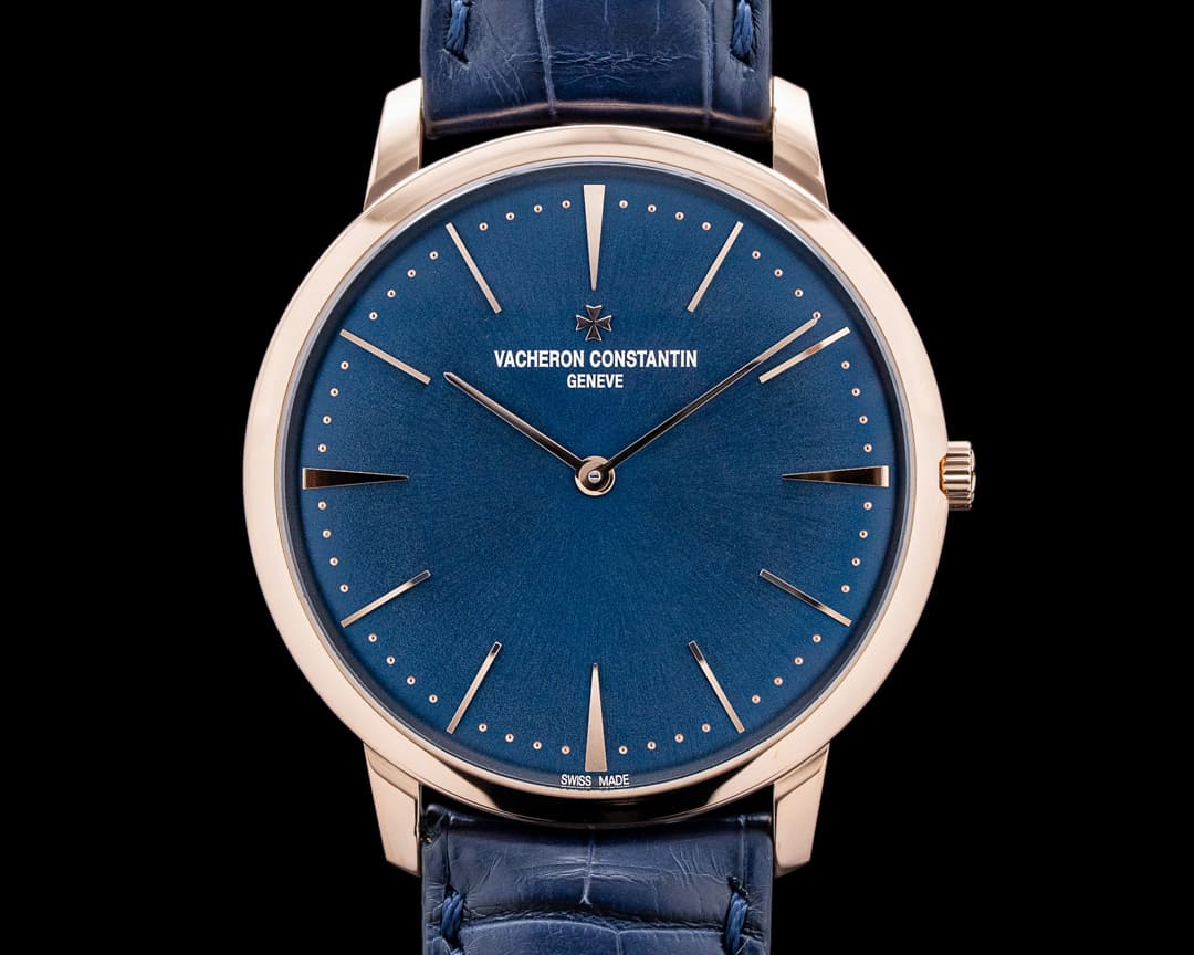 Vacheron Constantin 81180-000R-B518 Patrimony Manual Wind 18K Rose Gold Blue Dial