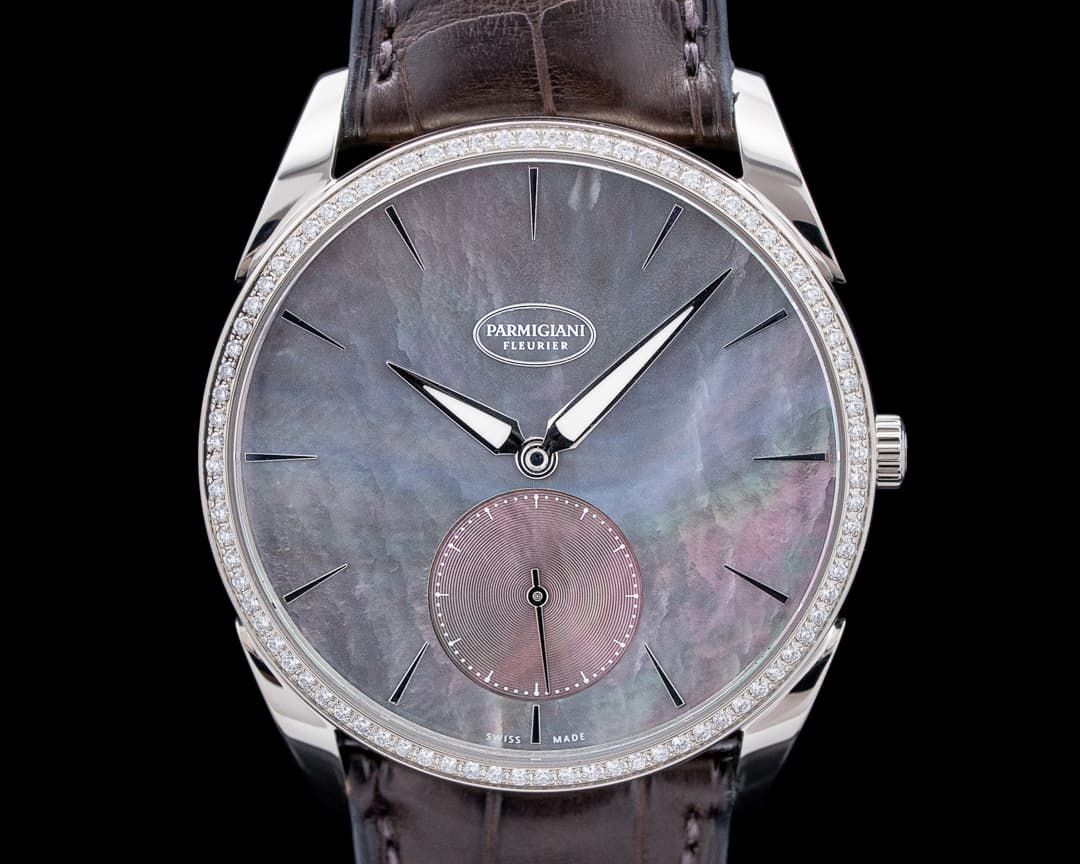 Parmigiani PFC267 Tonda 1950 Diamonds / 18K White Gold Mother of Pearl Dial