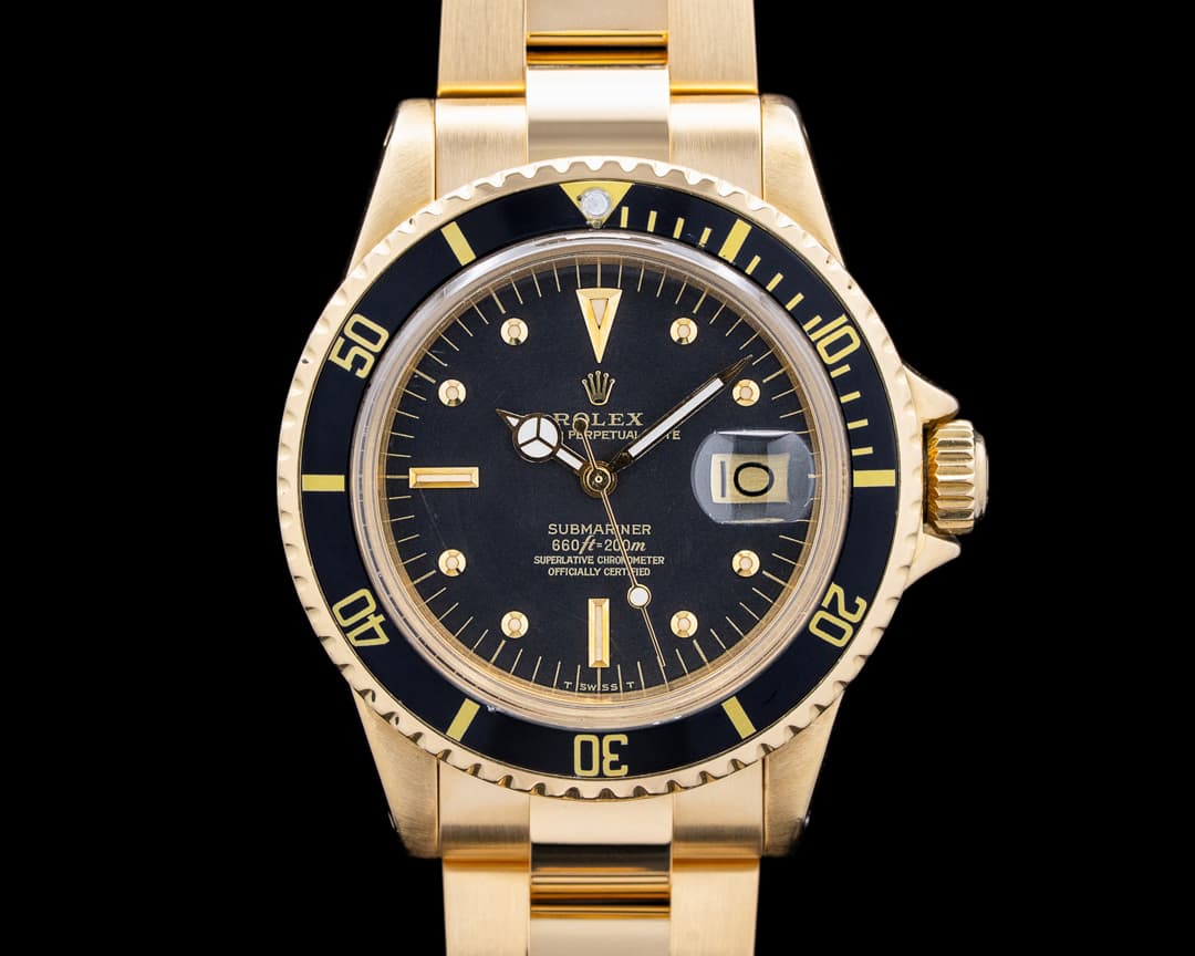 Image of Rolex 1680/8 Submariner Date 18K Yellow Gold Black Dial Circa. 1979