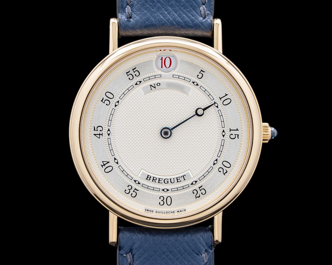 Breguet 3620BA Jump Hour Heures Sautantes 18K Yellow Gold Silver Dial