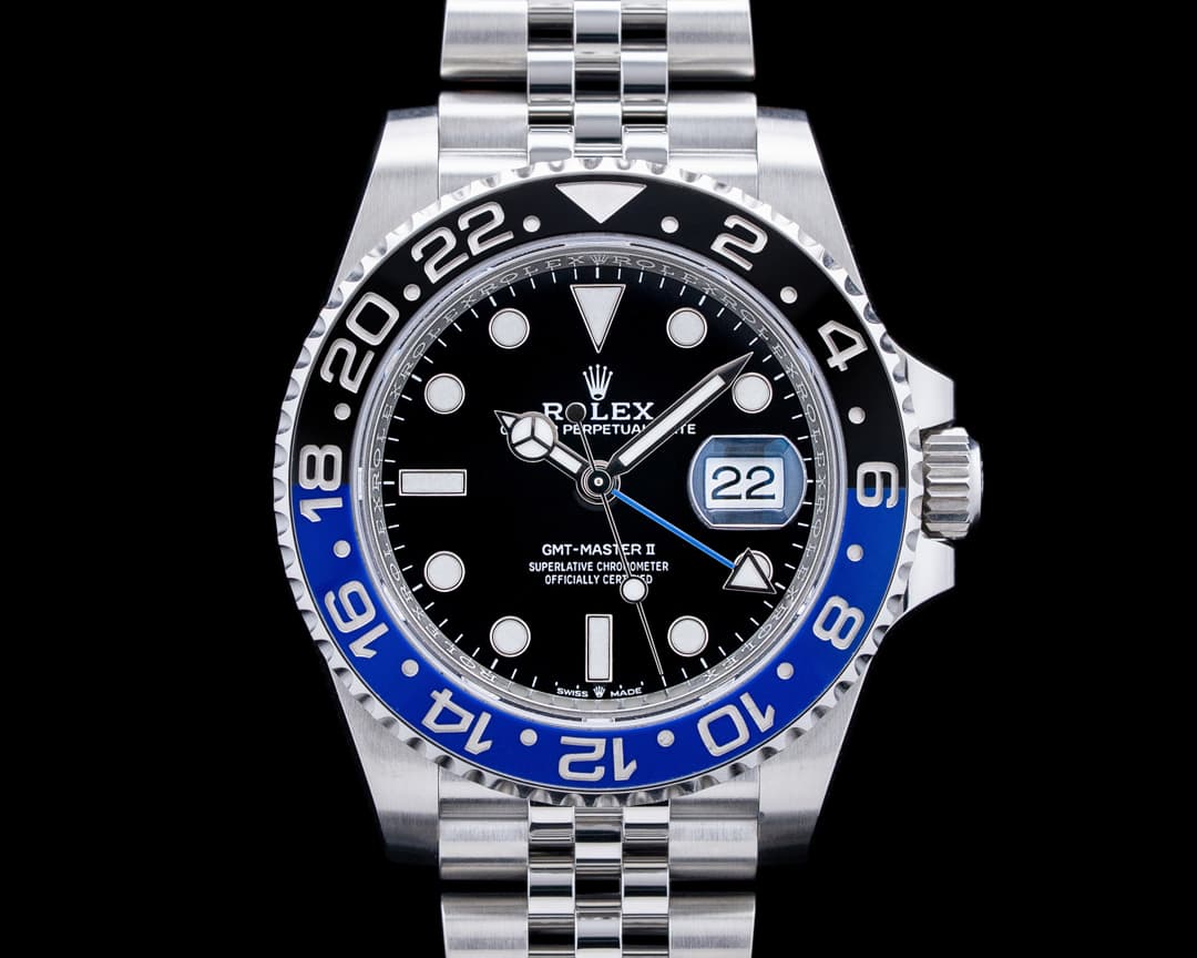 Rolex 126710BLNR GMT-Master II "Batgirl" Jubilee SS Black Dial