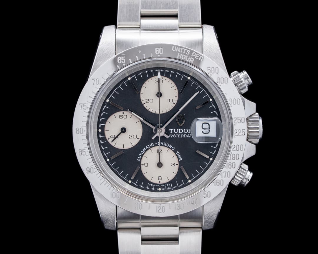 Tudor 79180 Oysterdate Chrono "Big Block" SS Black Dial