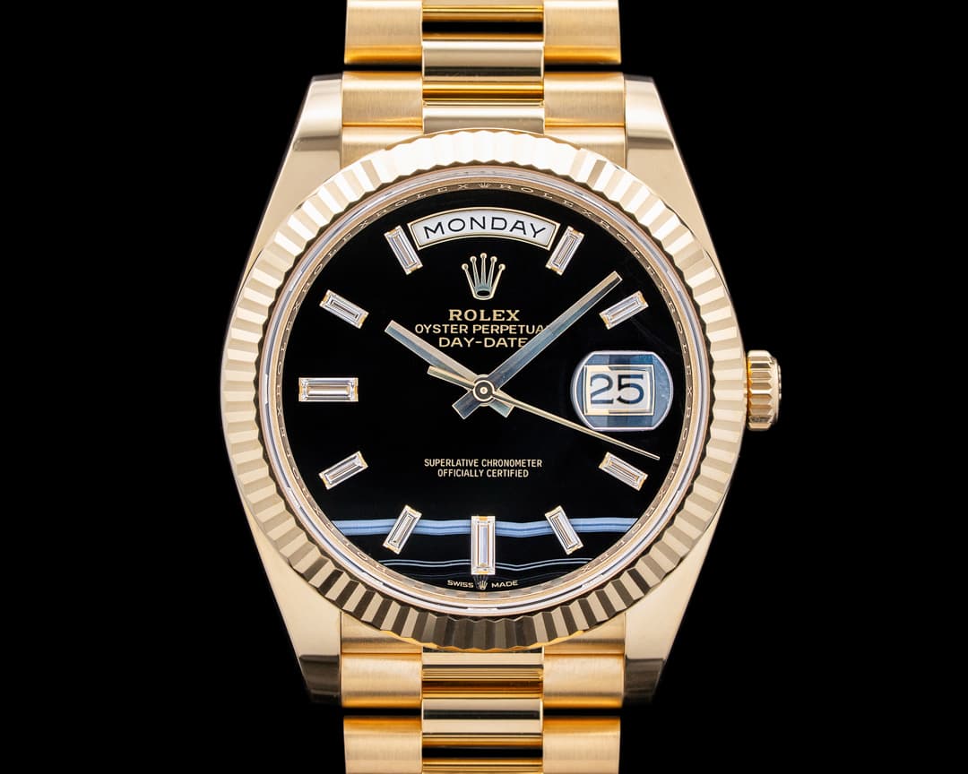 Rolex 228238 Day Date ONYX DIAL 40mm 18K Yellow Gold