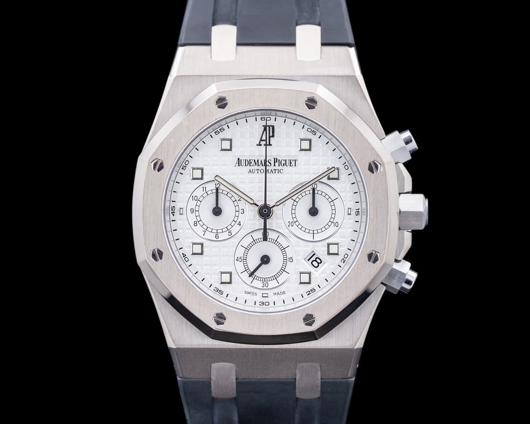 Audemars Piguet 26022BC Royal Oak Chronograph 18K White Gold White Dial