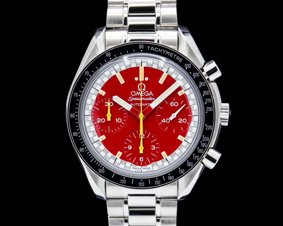 Omega 3510.61 Speedmaster "Schumacher Racing Red" SS Red Dial