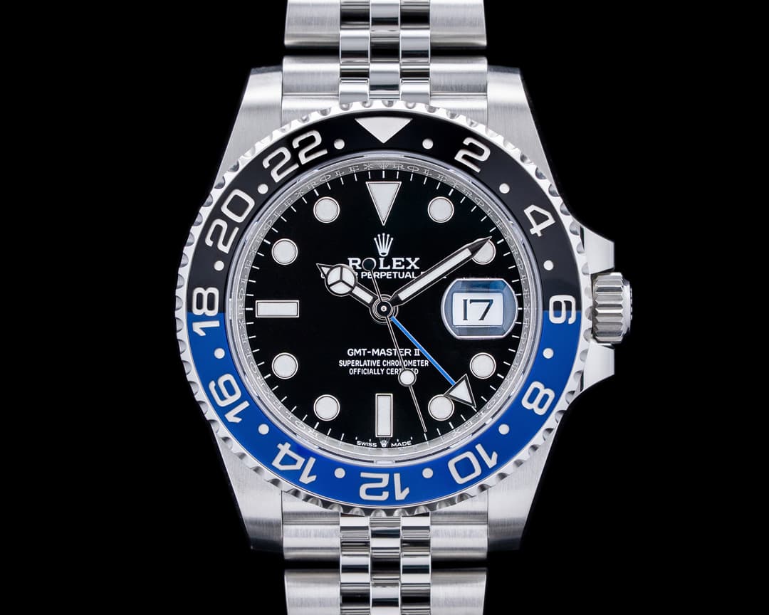 Rolex 126710BLNR GMT-Master II "Batgirl" Jubilee SS Black Dial
