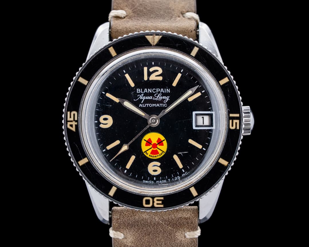 Image of Blancpain Fifty Fathoms Aqualung "No Radiation" SS Black Dial