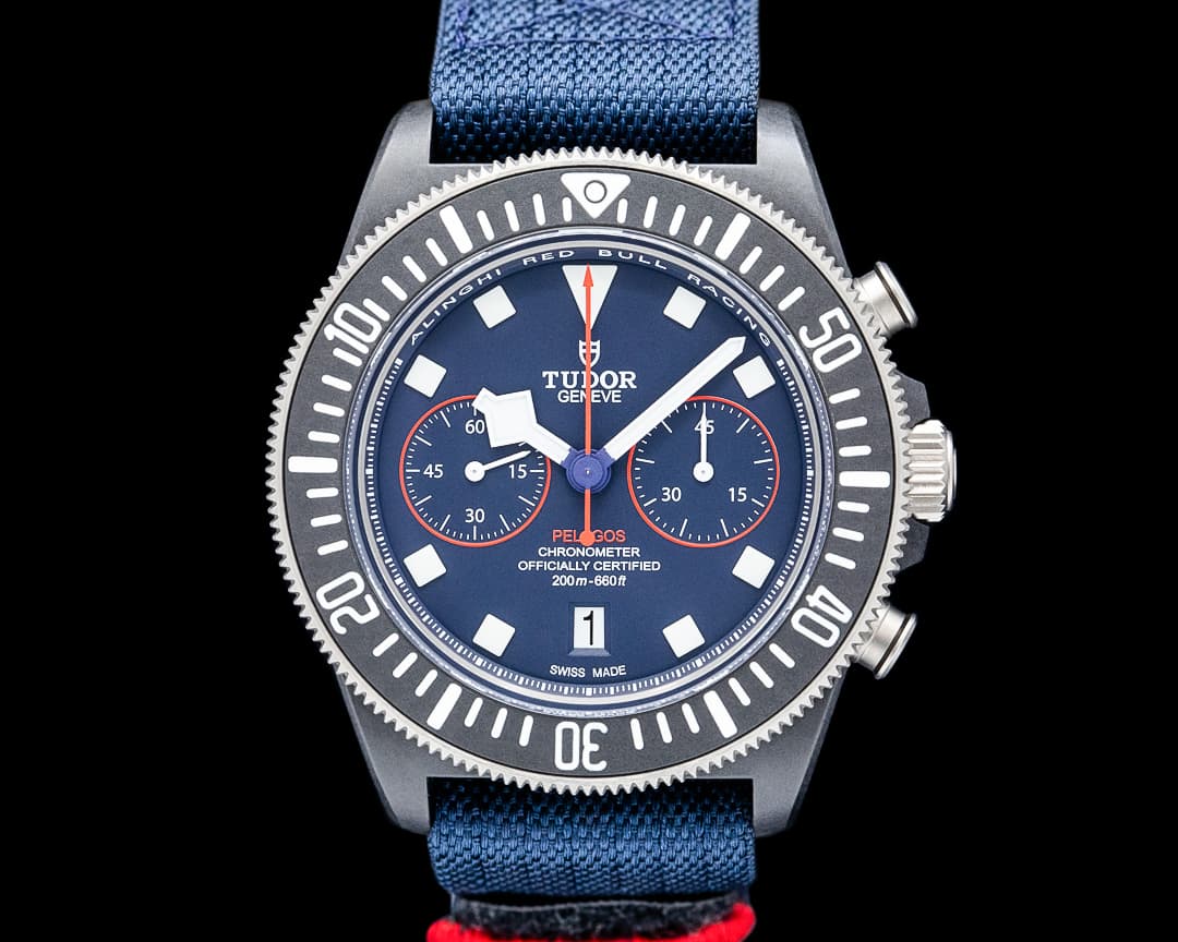 Tudor 25807KN Pelagos FXD Chronograph "Alinghi Red Bull Racing" Blue Dial