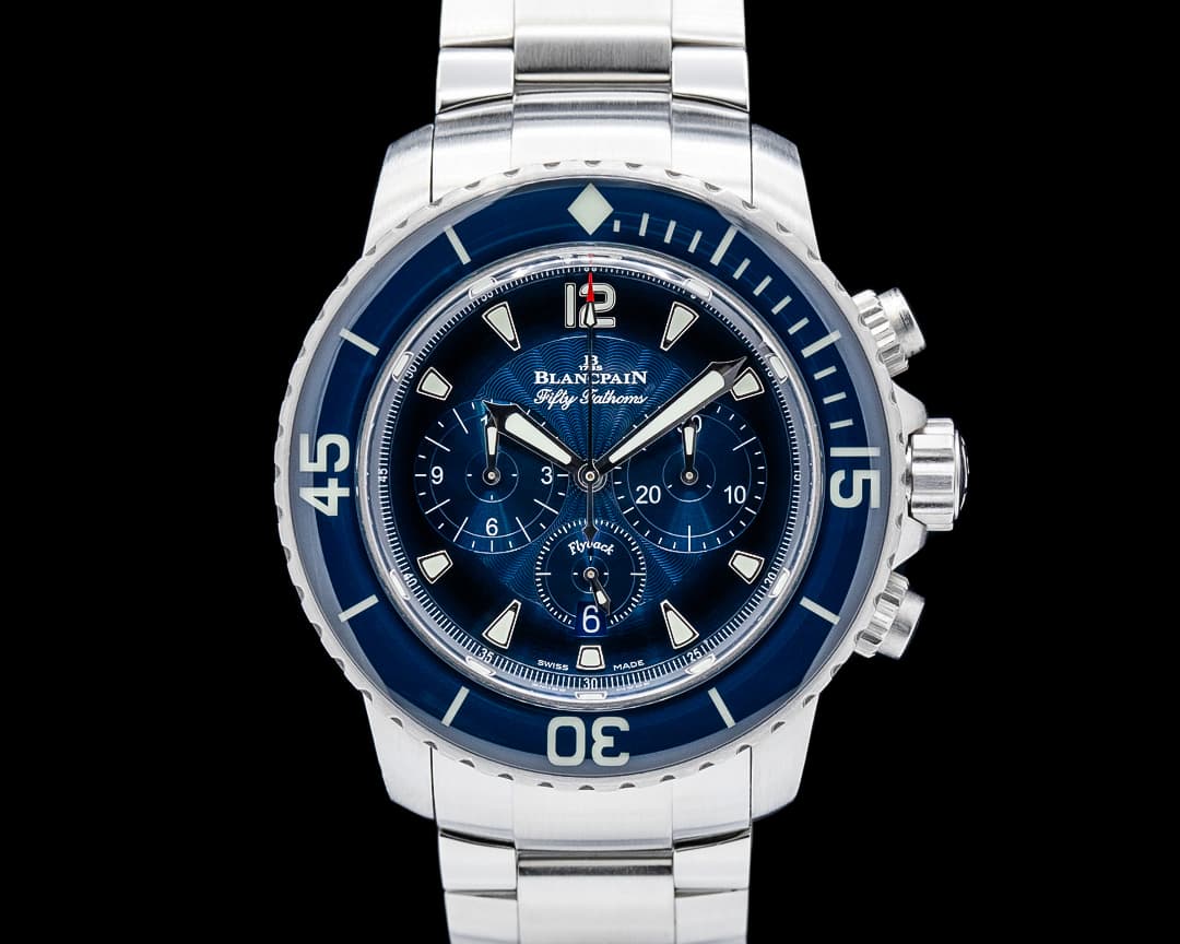 Blancpain 5085FB Fifty Fathoms Flyback Chronograph SS Blue Dial