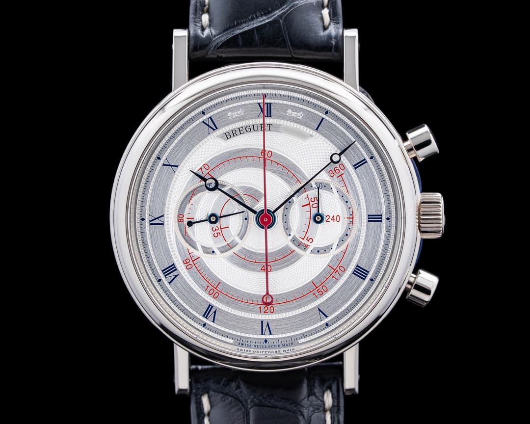 Breguet 5247BB Classique Chronograph 18K White Gold Silver Dial UNWORN