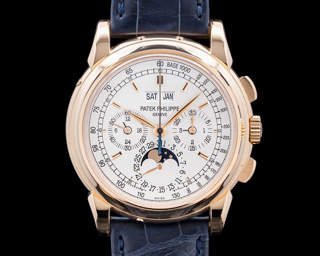 Patek Philippe 5970R Perpetual Calendar Chronograph 18K Rose Gold Silver Dial