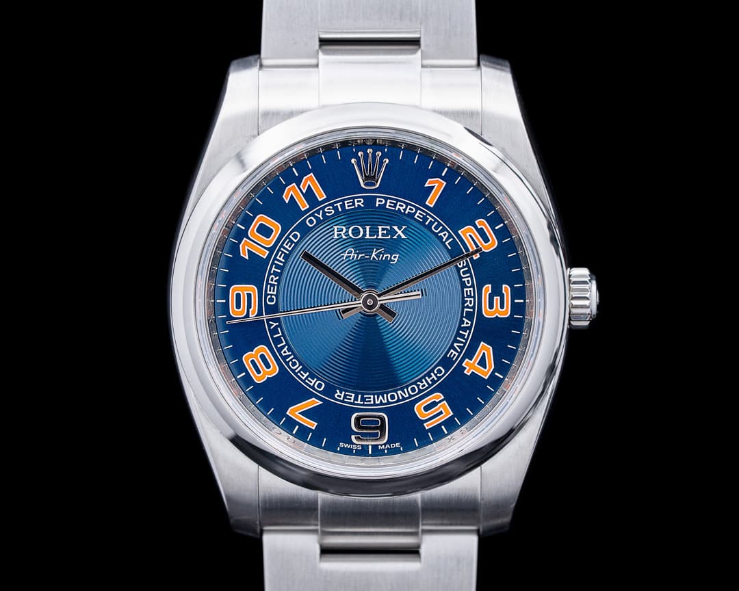 Rolex 114200 Oyster Perpetual 34MM SS Blue Concentric Dial