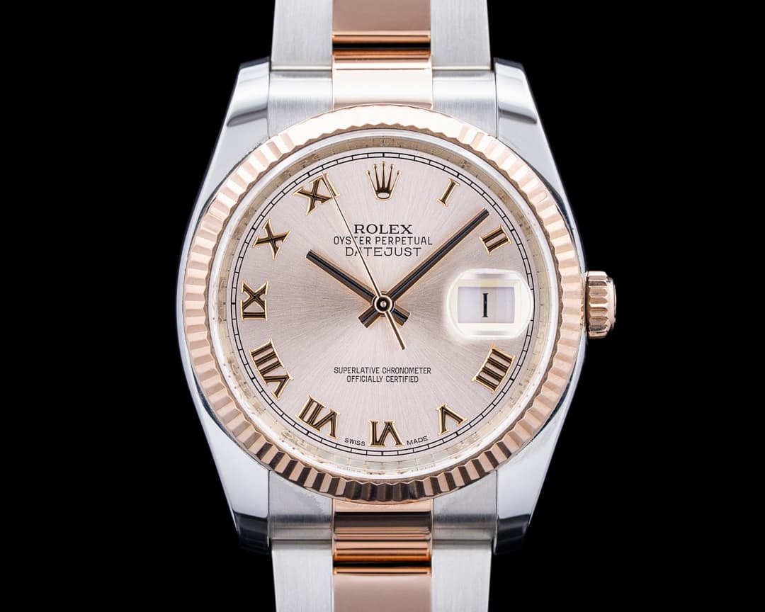 Rolex 116231 Datejust 36 SS / 18K RG Pink Dial