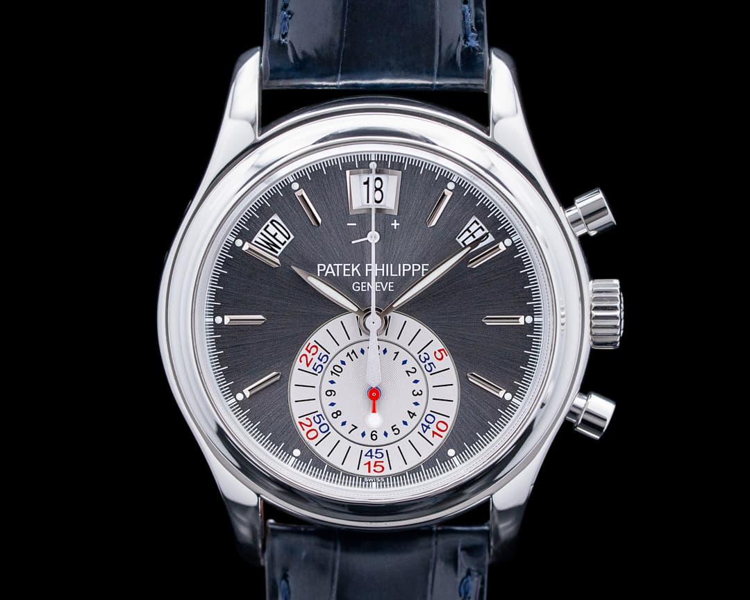 Patek Philippe 5960P Annual Calendar Chronograph Platinum Gray Dial