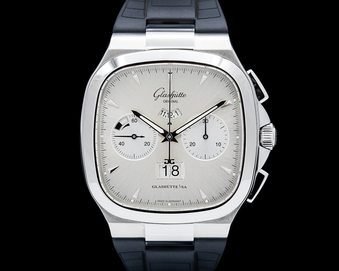 Glashutte Original 1-37-02-02-02-33 Seventies Chronograph Panorama Date SS Silver Dial
