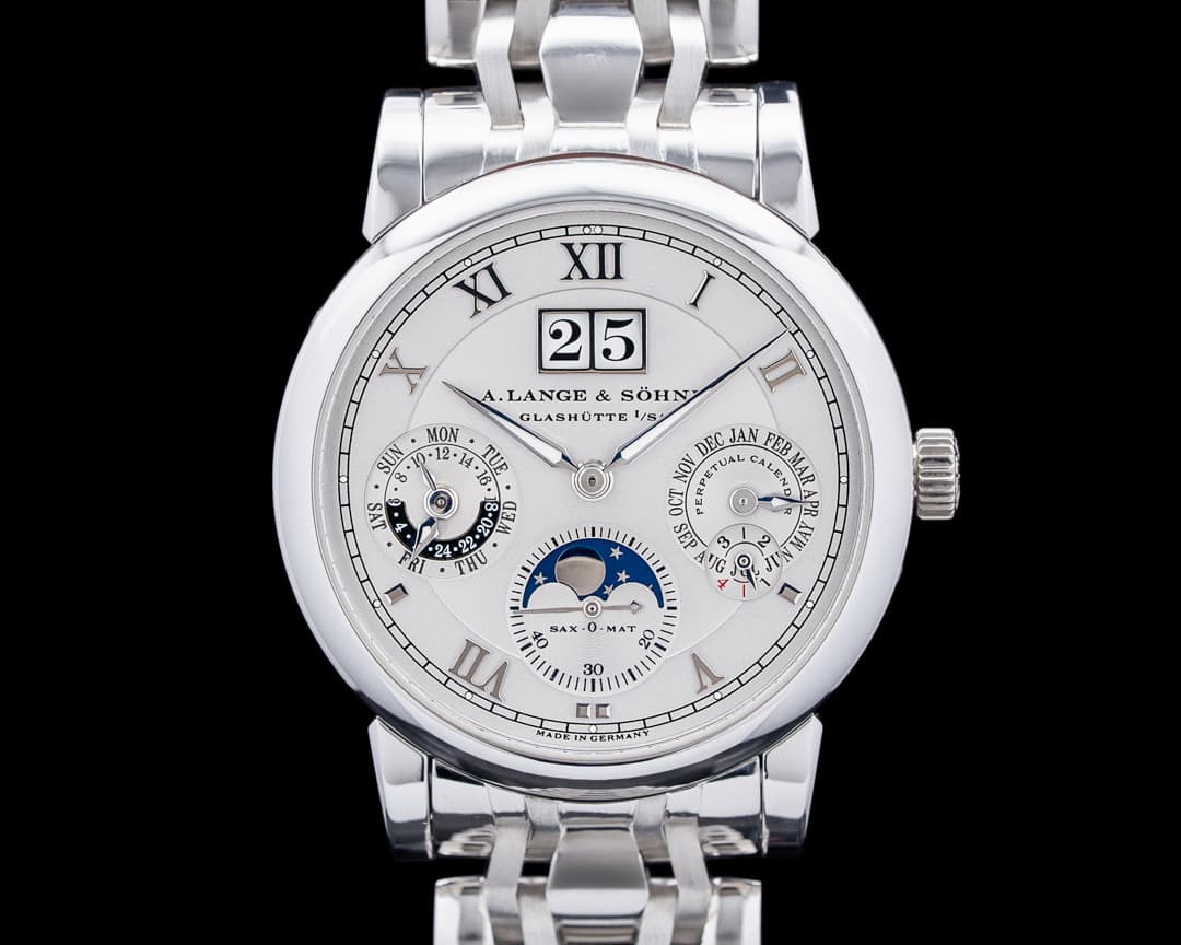 A. Lange and Sohne 310.025 Langematik Perpetual Platinum Silver Dial WELLENDORFF
