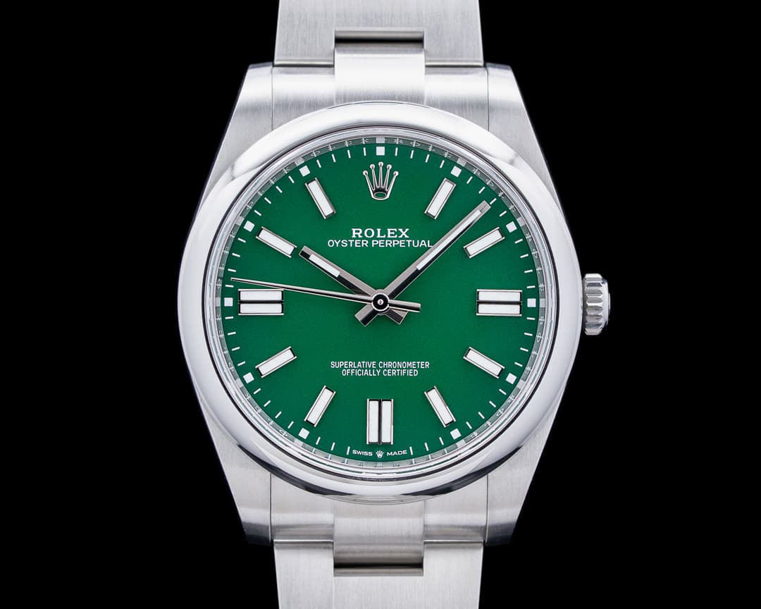 Rolex 124300 Oyster Perpetual SS Green Dial