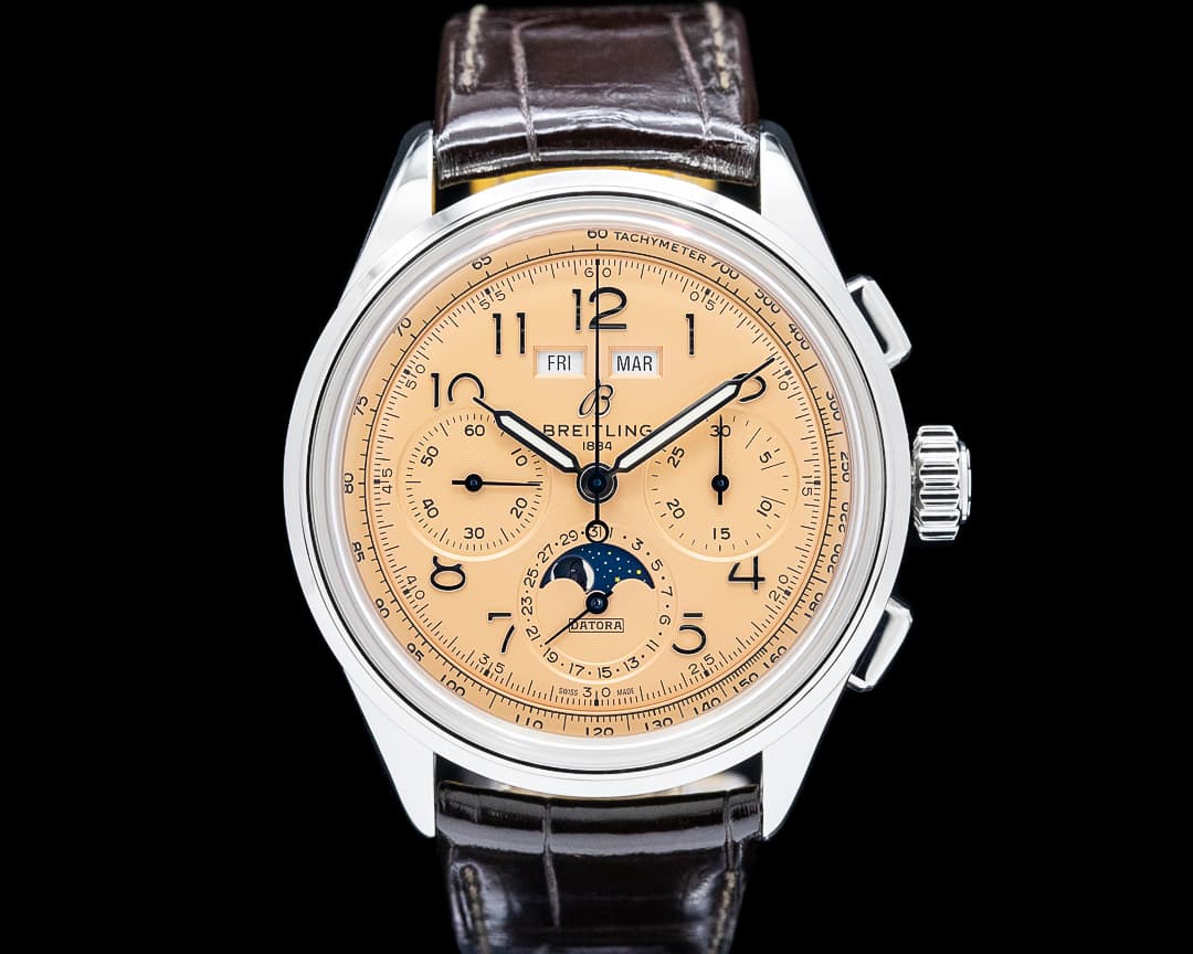 Breitling AB2510 Premier B25 Datora 42 SS Salmon Dial