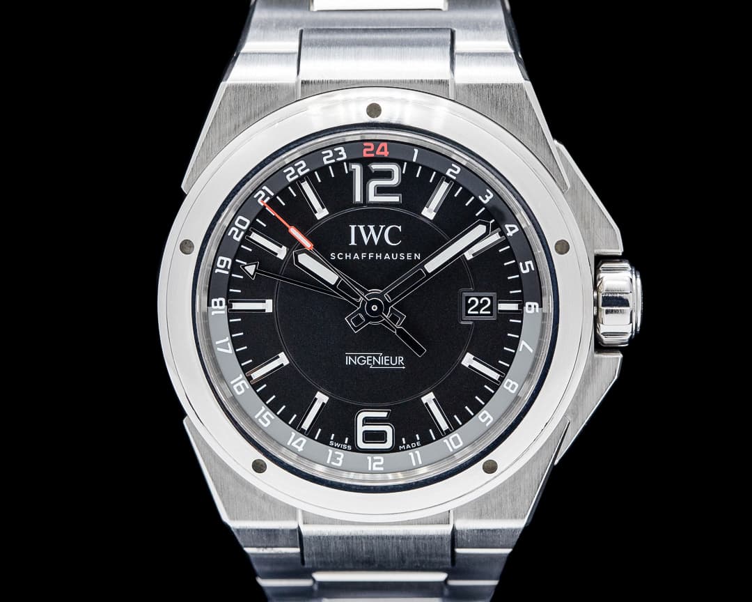 IWC IW324402 Ingenieur Dual Time SS Black Dial