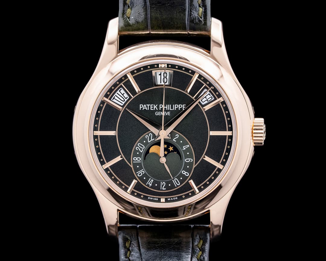 Patek Philippe 5205R Annual Calendar 18K Rose Gold Green Dial