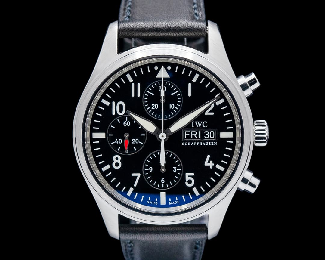 IWC IW371701 Pilot Chronograph SS Black Dial