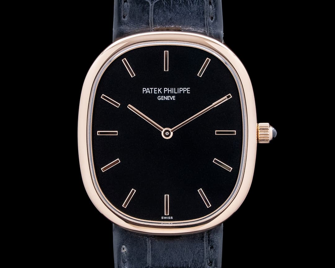 Patek Philippe 5738R Golden Ellipse 18K Rose Gold Black Dial