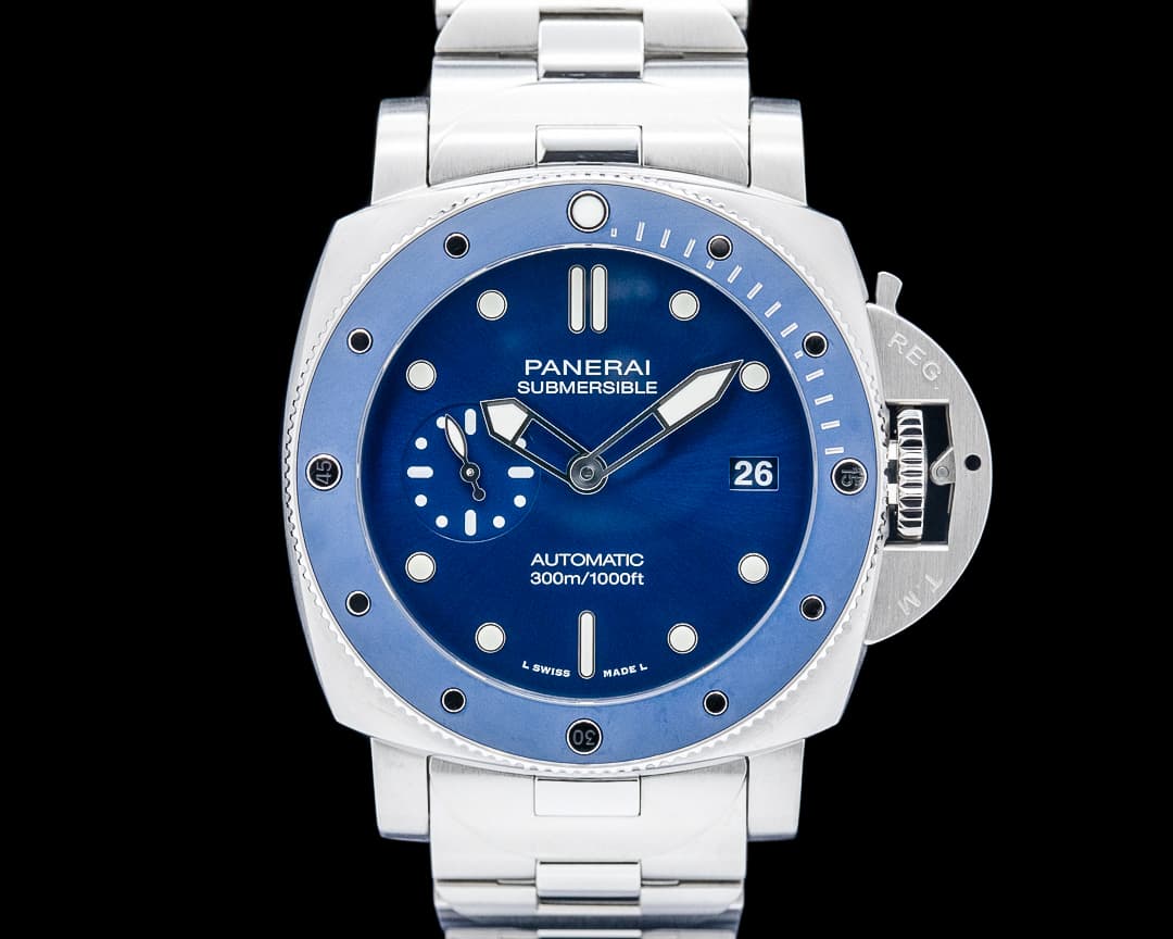 Panerai PAM01068 Submersible Blu Notte Steel Blue Dial