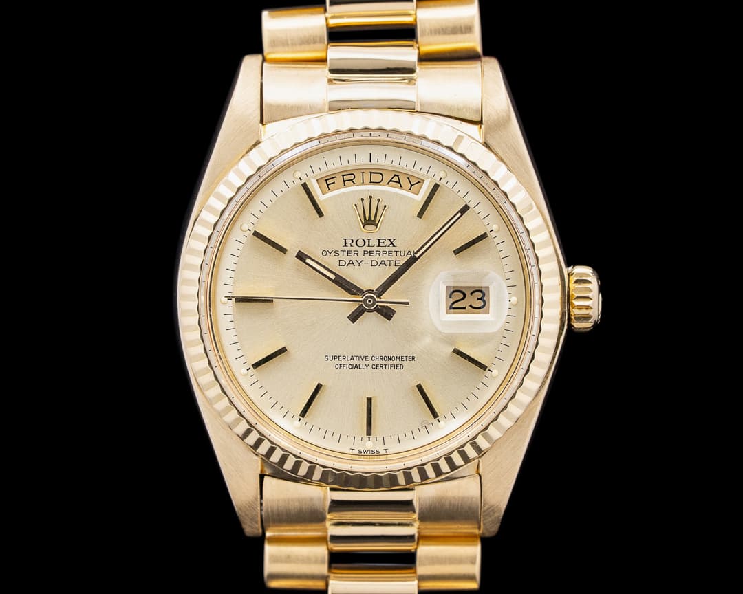 Rolex 1803 Day Date 18K Yellow Gold Champagne Dial Circa. 1973