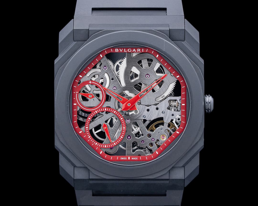 Bulgari 103527 Octo Finissimo Ceramic Skeleton Red Dial