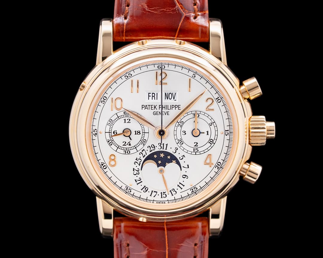 Image of Patek Philippe 5004R Split Seconds Perpetual Calendar Chronograph 18K RG Silver Dial