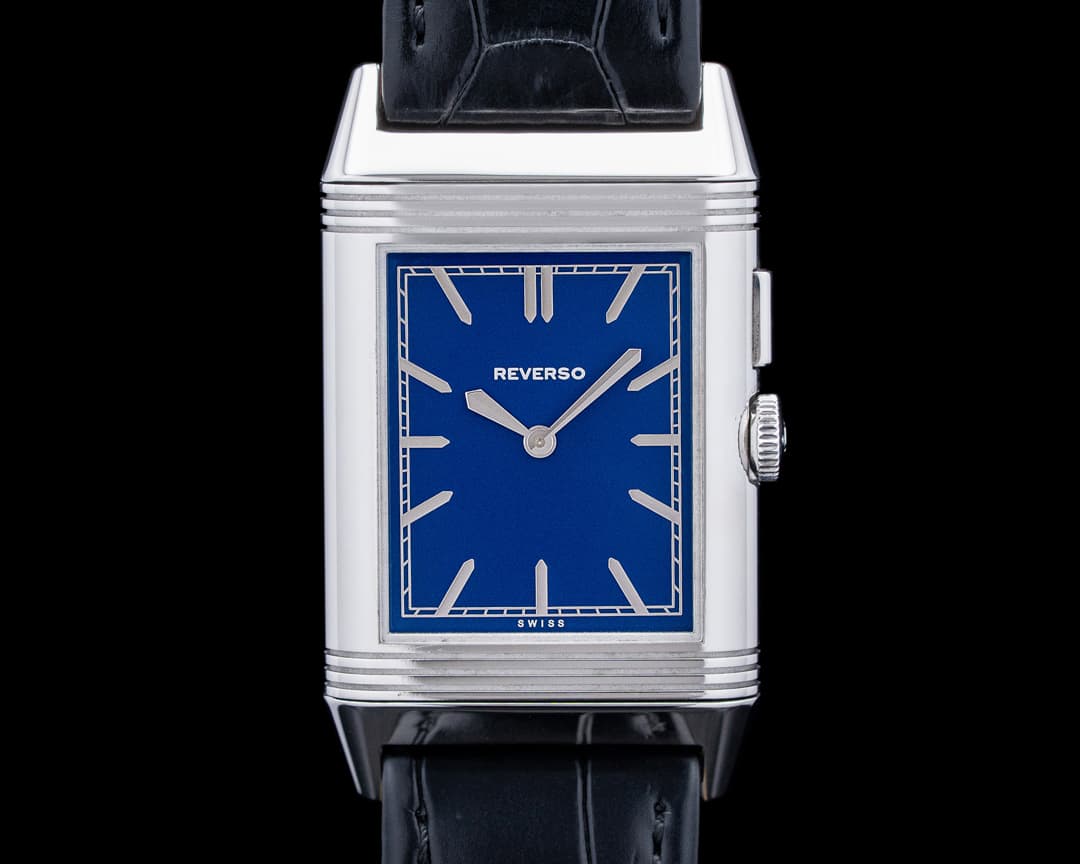 Jaeger LeCoultre Q378858J Grande Reverso Ultra Thin Duoface Bleu SS Blue Dial