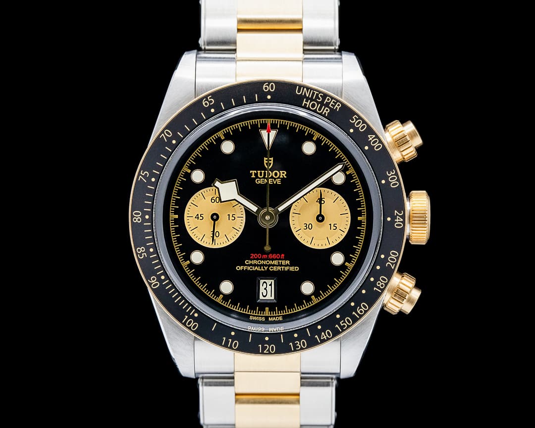 Tudor 79363N Black Bay Chrono 18K Yellow Gold / SS Black Dial