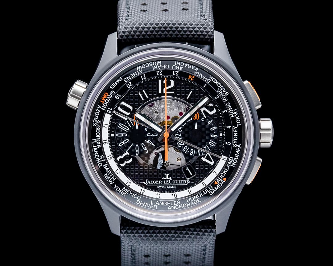 Jaeger LeCoultre AMVOX5 World Chronograph Racing Ceramic Titanium Black Dial LIMITED