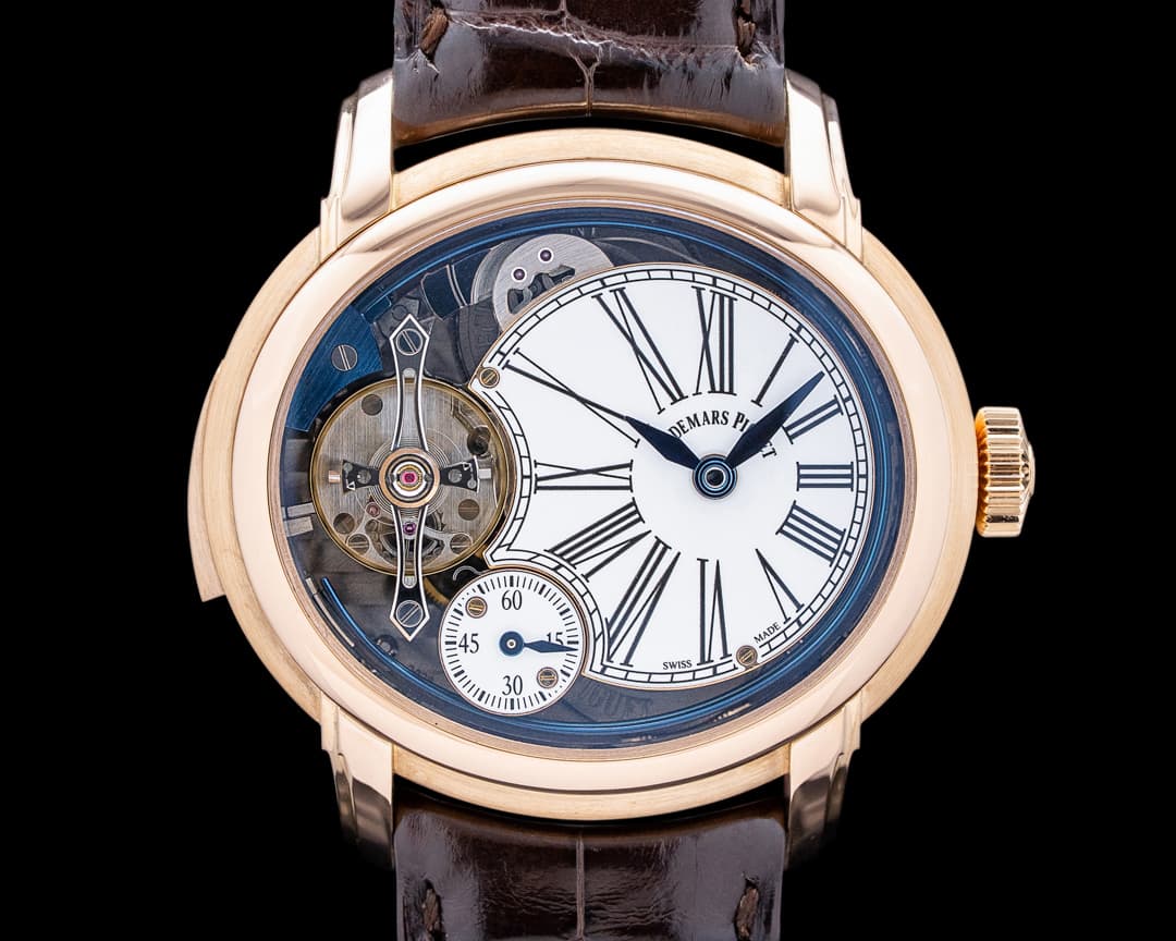 Audemars Piguet Millenary Minute Repeater 18K Rose Gold White Enamel Dial