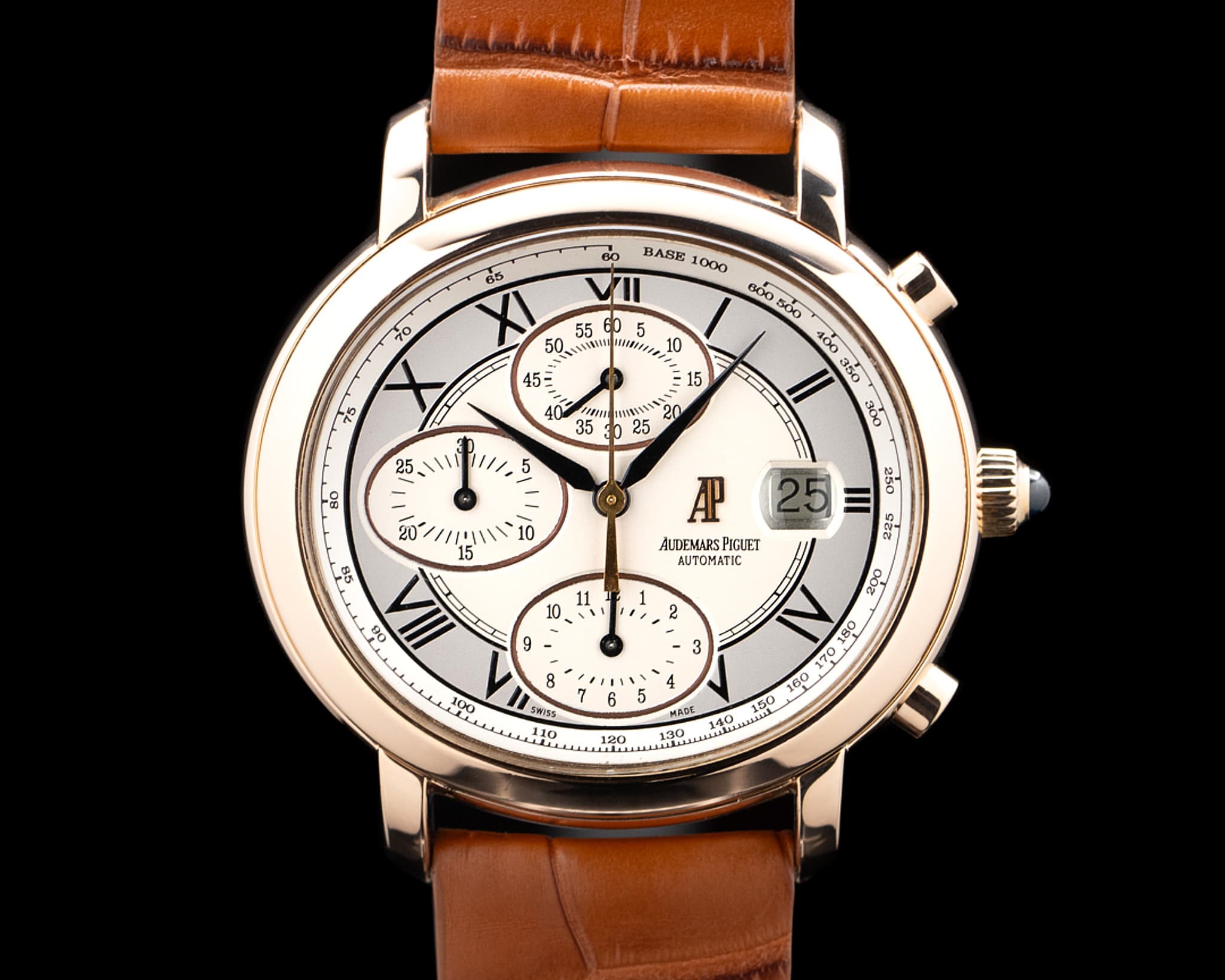Audemars Piguet 25822 Millenary Chronograph 18K Rose Gold Silver Dial