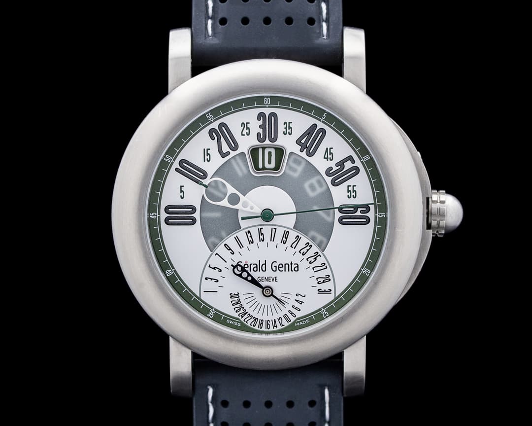Gerald Genta Arena Bi Retro Sport Titanium White Dial
