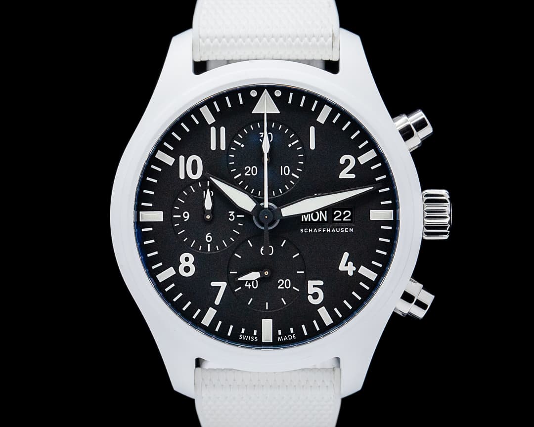 IWC Pilot Chronograph Top Gun Lake Tahoe Ceramic Black Dial 2025