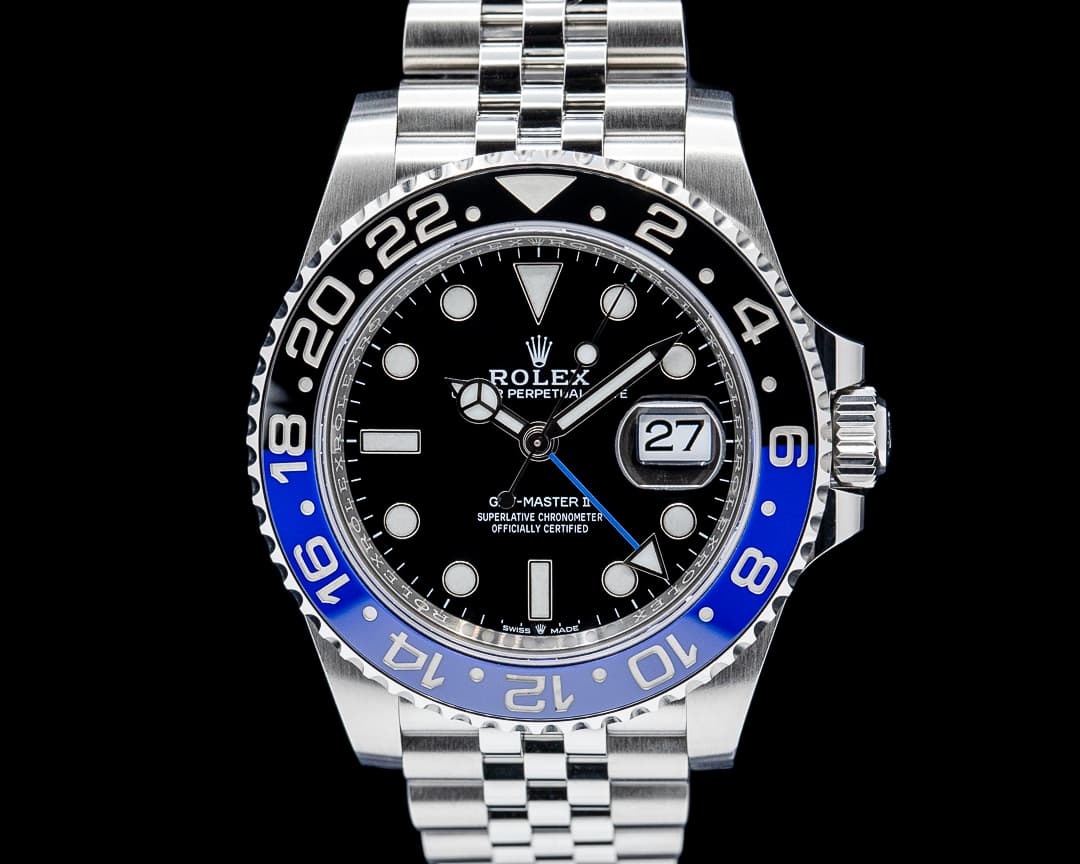 Rolex 126710BLNR GMT-Master II "Batgirl" Jubilee SS Black Dial