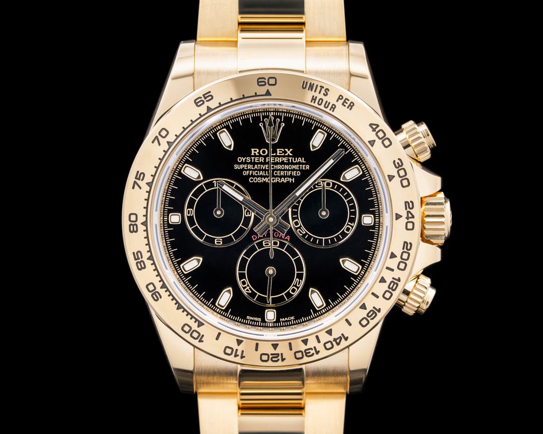Rolex 116508 Daytona 18K Yellow Gold Black Dial