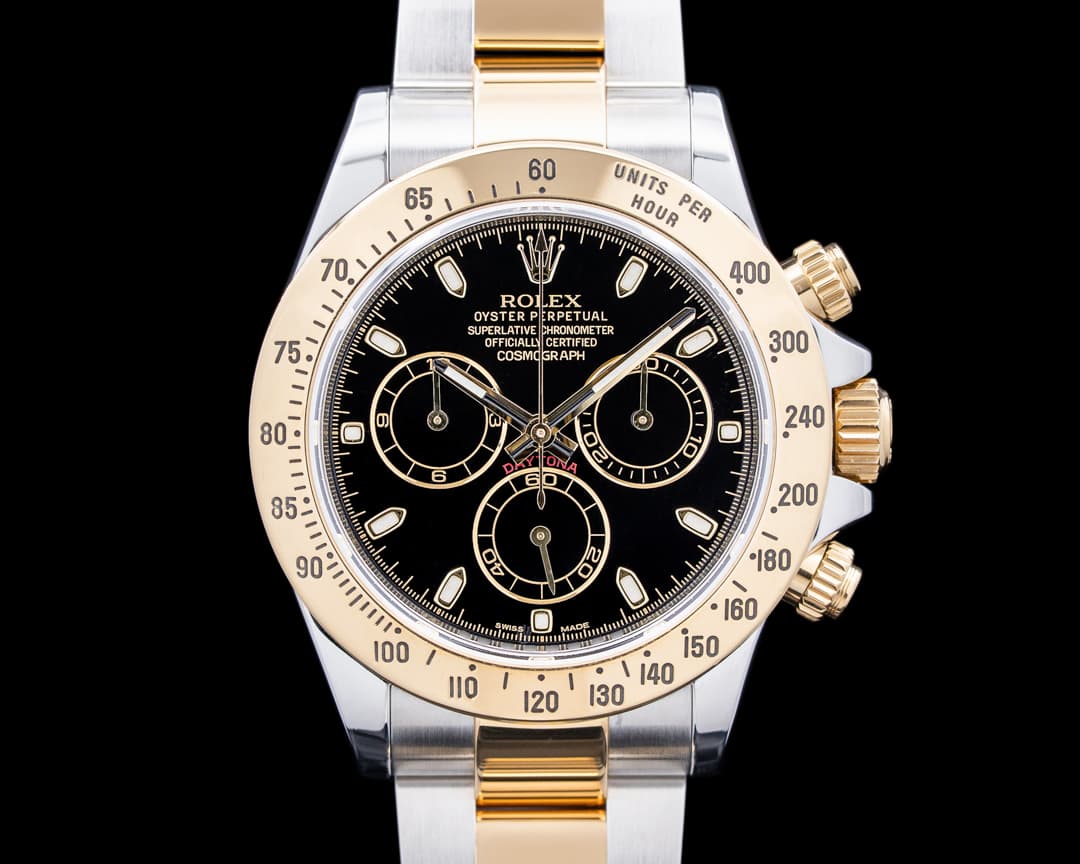 Image of Rolex 116523 Daytona 18k YG / SS Black Dial
