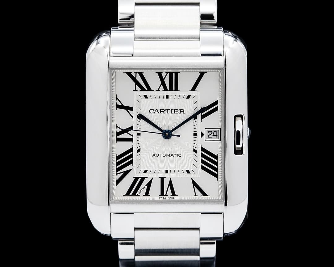 Cartier W5310008 Tank Anglaise XL SS Silver Dial