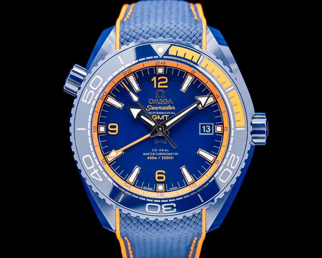 Omega Seamaster Planet Ocean GMT Ceramic Blue Dial