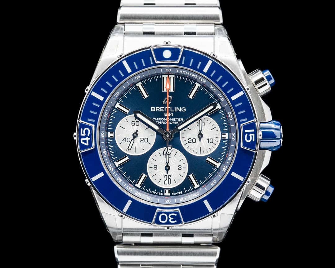 Image of Breitling AB0136 Super Chronomat B01 SS Blue Dial
