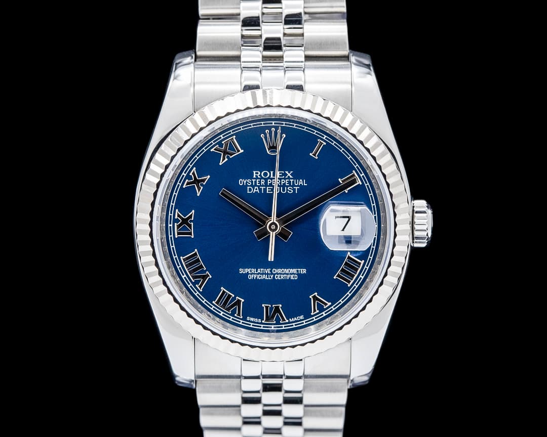 Rolex 116234 Datejust 36 Jubilee SS Blue Roman Dial