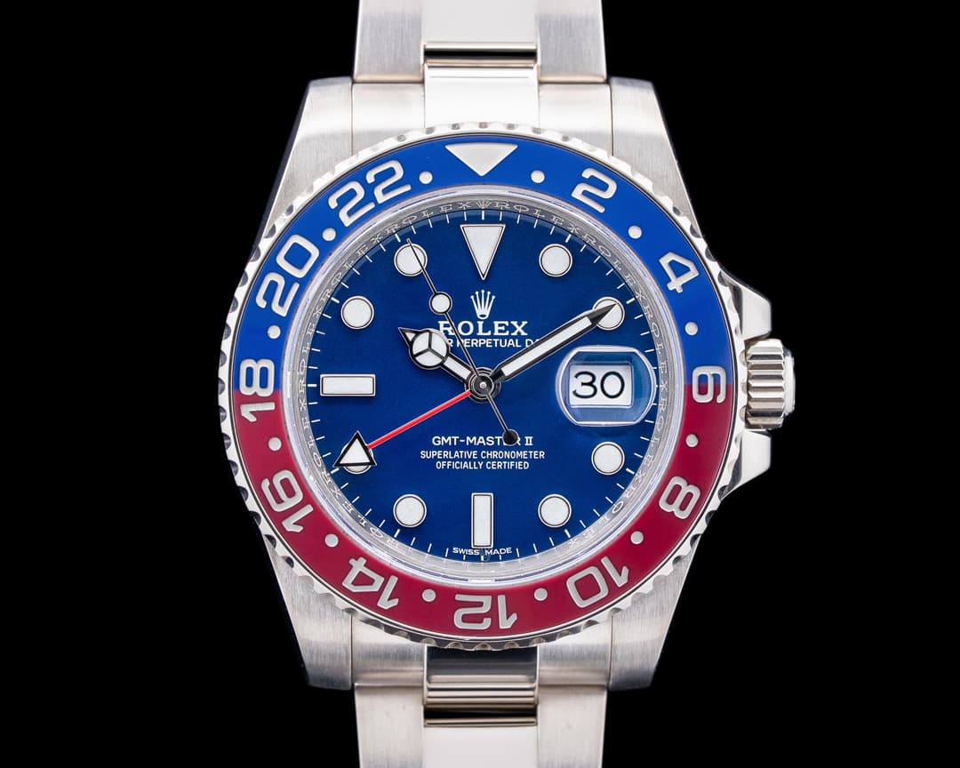 Image of Rolex 116719BLRO GMT-Master II "Pepsi" 18K White Gold Blue Dial