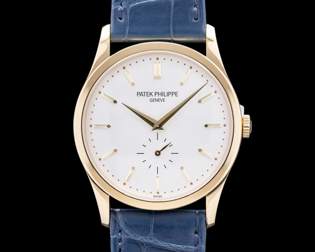 Patek Philippe 5196J Calatrava Manual Wind 18K Yellow Gold Silver Dial
