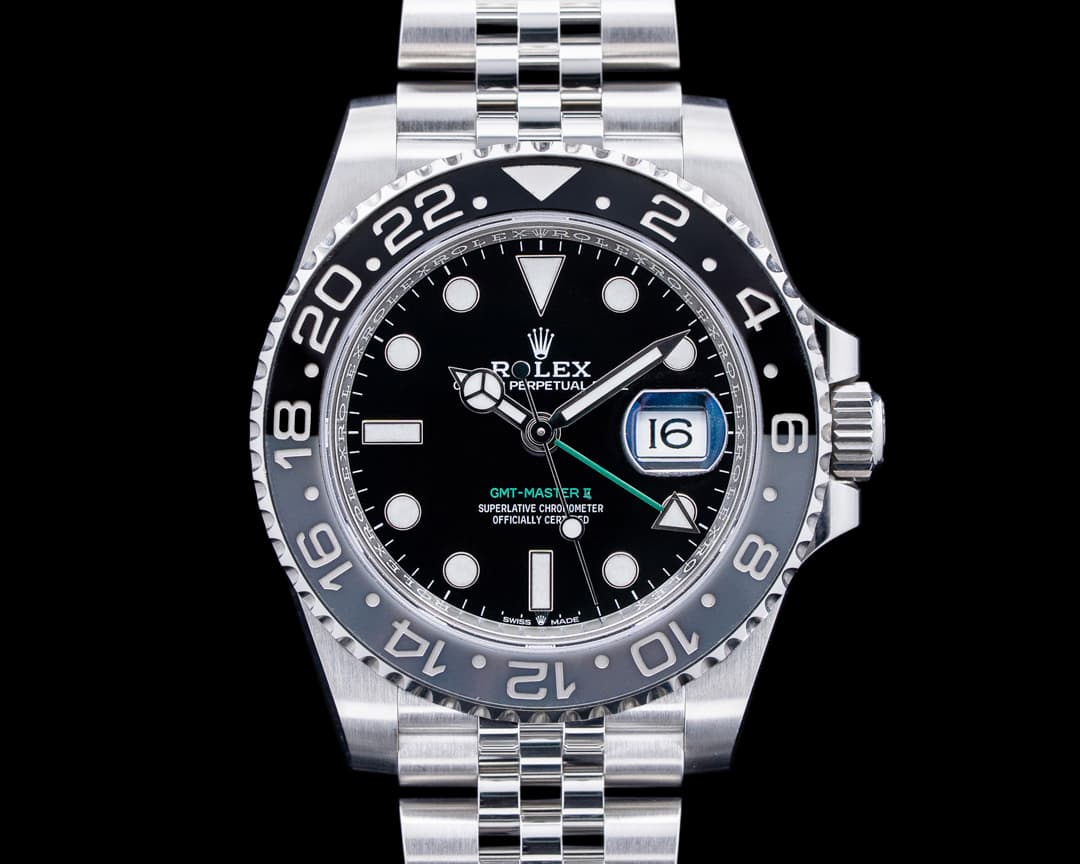 Rolex 126710GRNR GMT-Master II SS Black Dial