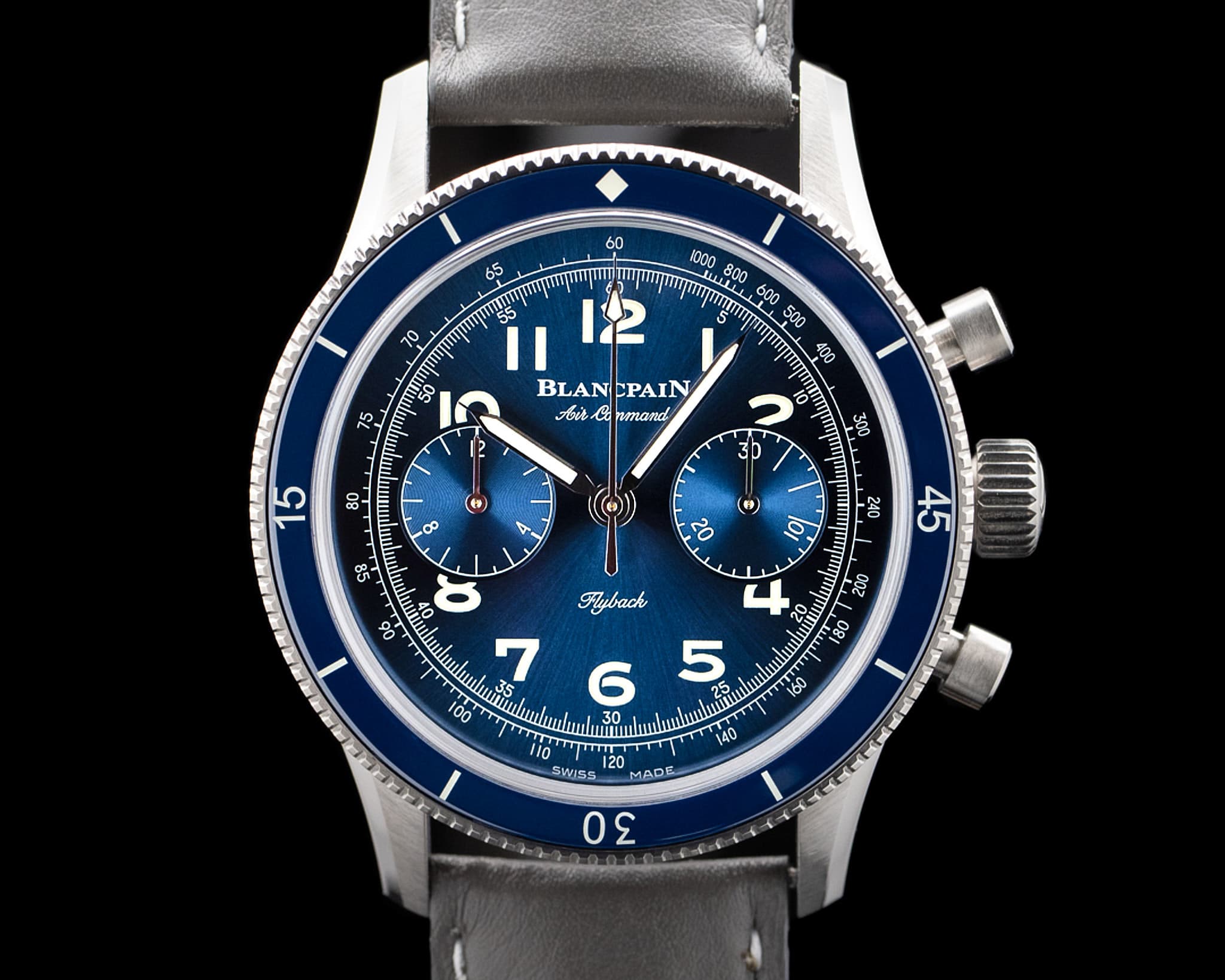 Blancpain Air Command Flyback Chronograph Titanium Blue Dial