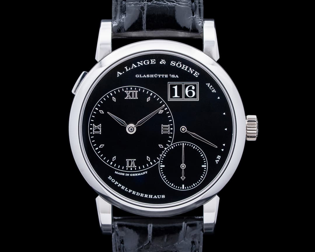 A. Lange and Sohne 191.062 Lange 1 "30th Anniversary" Platinum Black Onyx Dial UNWORN